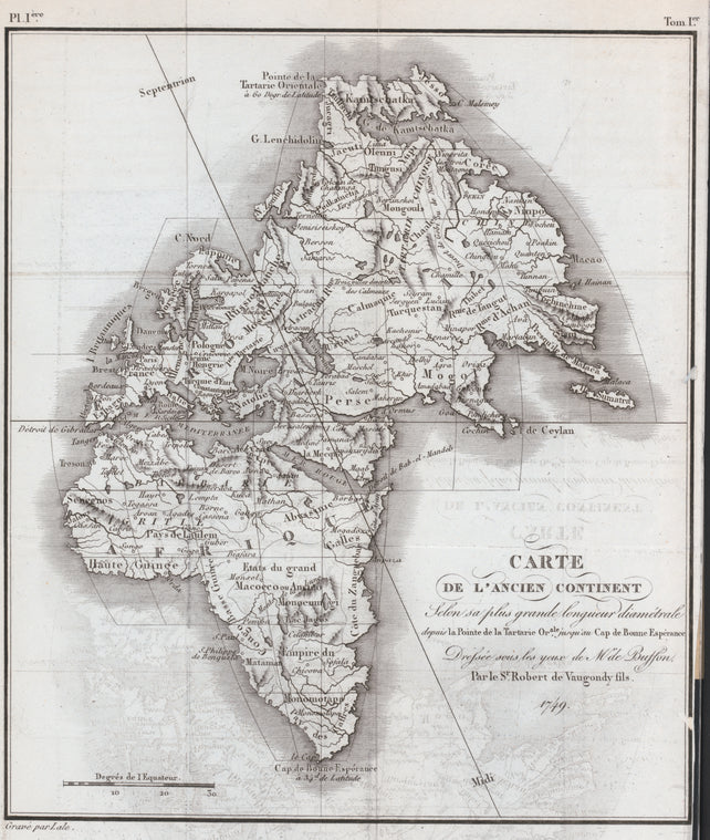 Carte de l'Ancien Continent.