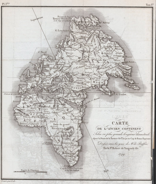 Carte de l'Ancien Continent.
