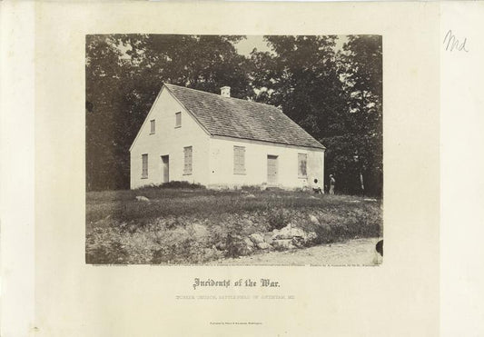 Incidents of the war : Dunker Church, battle-field of Antietam, Md.