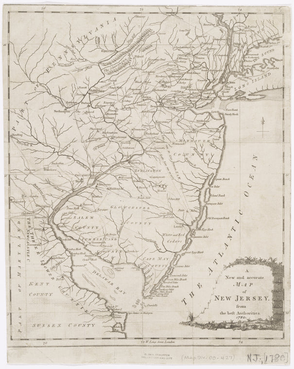 A New and accurate map of New Jersey : from the best authorities.