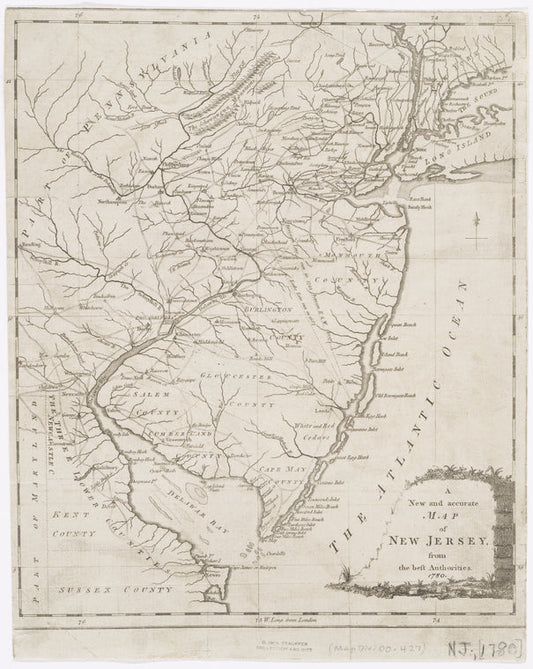 A New and accurate map of New Jersey : from the best authorities.