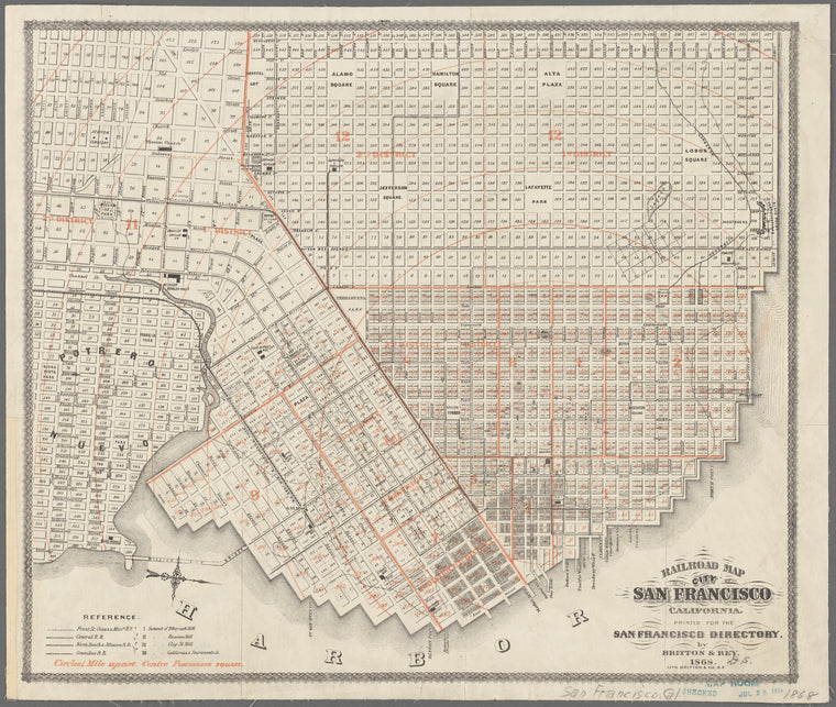 Railroad map of the City of San Francisco, California