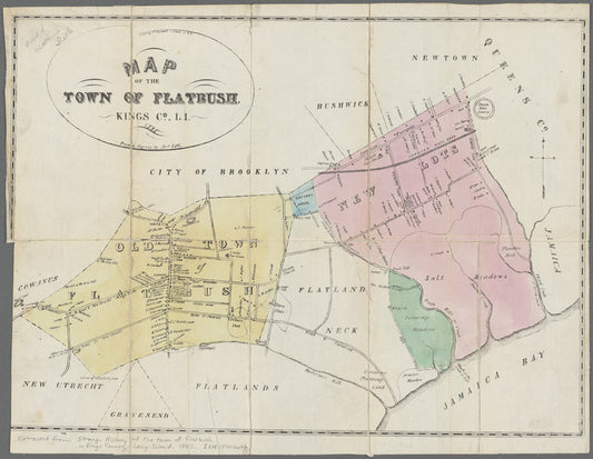 Map of the town of Flatbush, Kings Co. L.I.