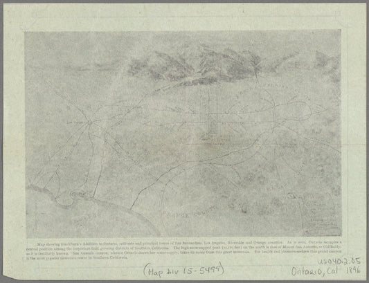 Map of Blackburn's addition to Ontario, San Bernardino County, Cal.