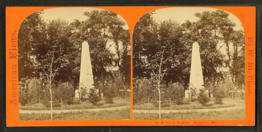 [A cadet looking at the Herndon Monument.]
