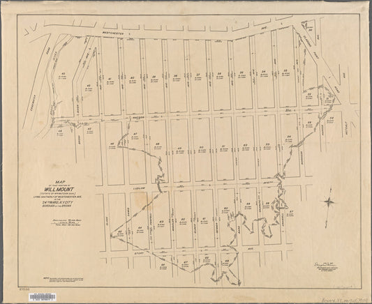 Map of that portion of Willmount (estate of Wm. Watson Dec'd) lying southerly of Westchester Ave. In the 24th Ward, N.Y. City, Borough of the Bronx.
