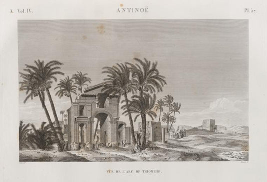 Antinoë [Antinoöpolis]. Vue de l'arc de triomphe.