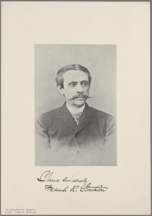 Yours sincerely Frank R. Stockton.