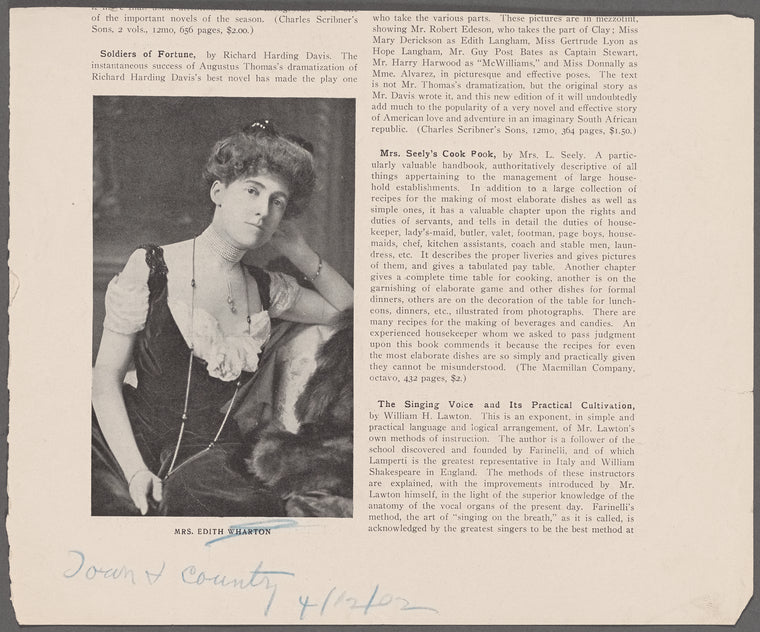 Mrs. Edith Wharton