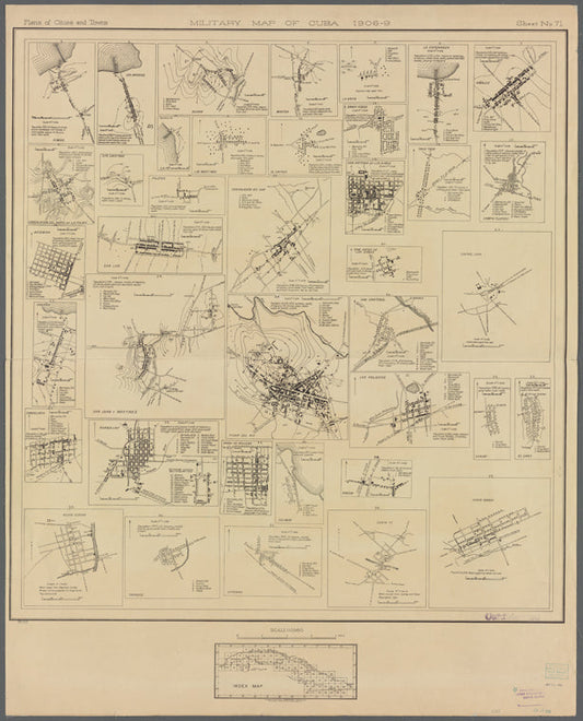 Military map of Cuba