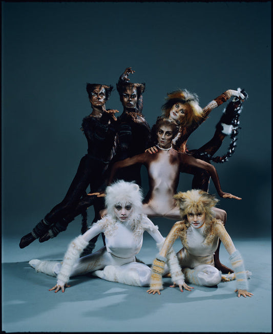Publicity photograph of Cynthia Onrubia and cast for the stage production Cats.