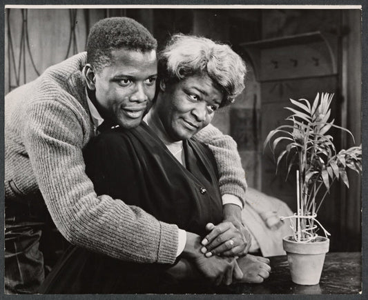Sidney Poitier and Claudia McNeil in the stage production A Raisin in the Sun