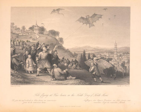 Kite-flying at Hai-kwan, on the Ninth Day of Ninth Moon.