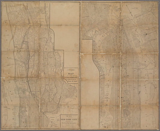 Map of New-York City / prepared expressly for the Trow City Directory Co. by Matthews, Northrup & Co.