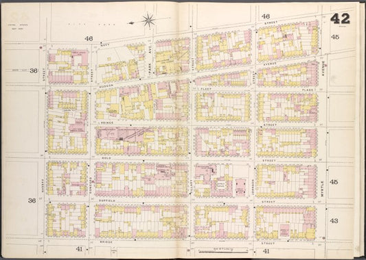 Brooklyn V. 2, Double Page Plate No. 42 [Map bounded by Navy St., Myrtle St., Bridge St., Nassau St.]