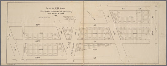 Map of 272 lots in the 30th wards, borough of Brooklyn, City of New York