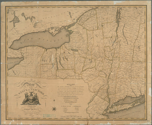 A map of the State of New York
