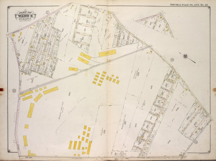 Queens, Vol. 1A, Double Page Plate No. 18; Part of Ward 4 Jamaica. [Map bounded by Merrick Rd., Rodney PL., Farmers Ave., New York Ave., Locust Ave.]; Sub Plan; [Map bounded by Deal PL.]