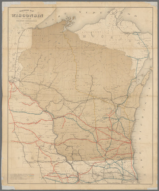 Railroad map of Wisconsin : prepared for the Railroad Commissioner
