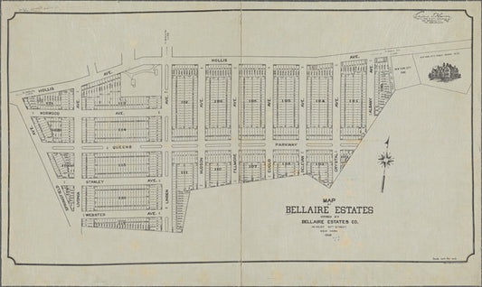 Map of Bellaire Estates : owned by Bellaire Estates Co. 45 West 34th Street New York, 1908