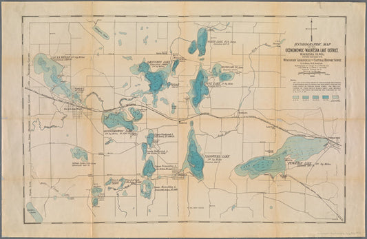 Hydrographic map of the Oconomowoc-Waukesha Lake District, Waukesha Co., Wis.