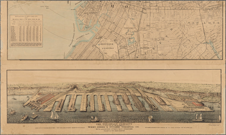 Watson's new map of New York and adjacent cities