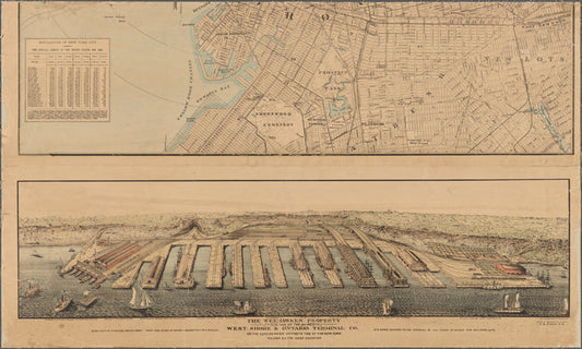 Watson's new map of New York and adjacent cities