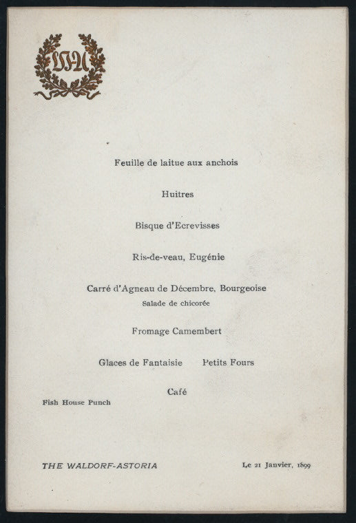 LUNCH [held by] (UNIVERSITY OF PENNSYLVANIA) [at] "WALDORF-ASTORIA, NEW YORK, NY" (HOTEL;)
