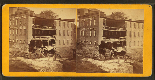 View of Hines, Newman & Co.'s machine shop damaged by flood.
