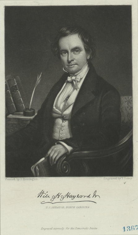 William H. Haywood Jr. [signature] U.S. Senator, North Carolina