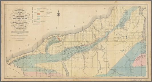 Geological map of the district between Portage Lake and Montreal River, Lake Superior, Michigan