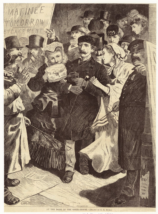 At the door of the opera-house