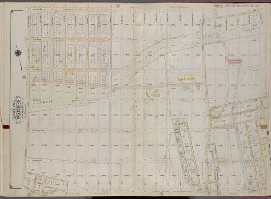 Queens, V. 1, Double Page Plate No. 20; Part of Jamaica, Ward 4; [Map bounded by Hegeman Ave., Van Wyck Ave., Egan Ave., Hawtree Creek Rd., Tennessee]