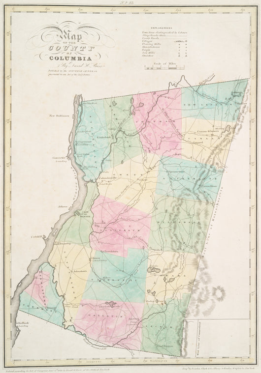Map of the county of Columbia