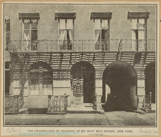 The Chancellery of Trinidad, at 217 West 36th Street, New York