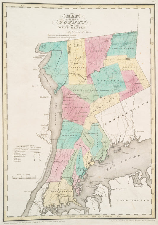 Map of the county of Westchester