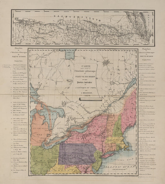 Carte pour servir a l'iteneraire pittoresque de Fleuve de Hudson