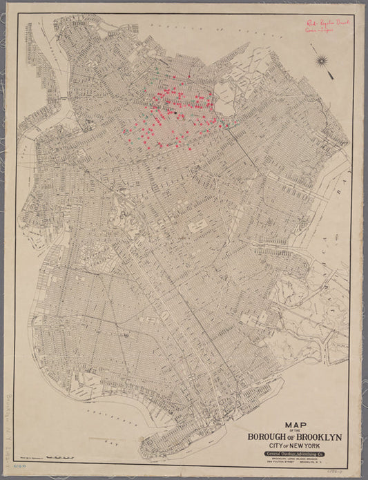 Map of the borough of Brooklyn, City of New York : General Outdoor Advertising Co