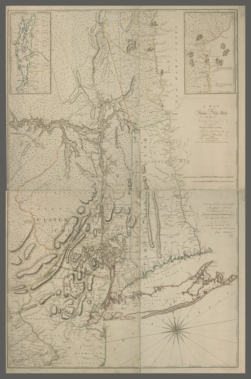 A map of the Province of New York, with part of Pensilvania, and New England.