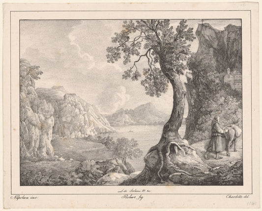 A landscape with a monk