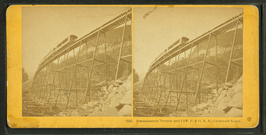 Frankenstein Trestle and Cliff, P.& O.R.R., Crawford Notch.