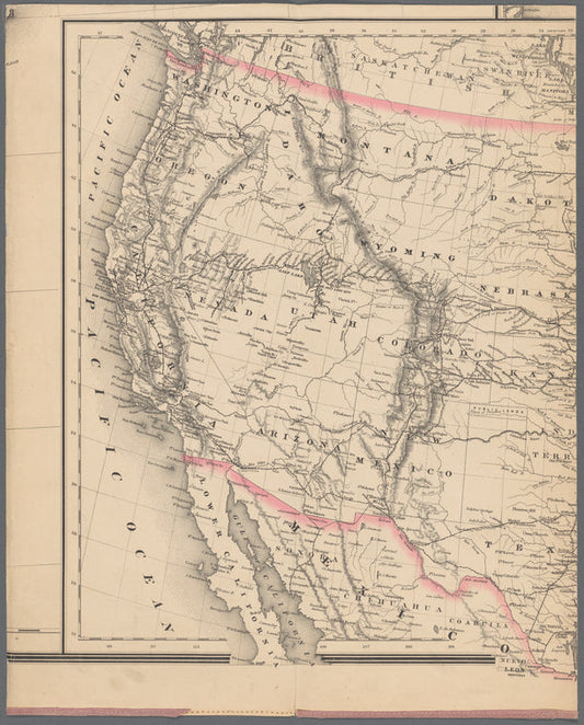 Colton's railroad and commercial map of the United States and Canada