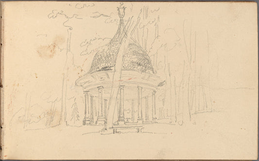 Sketchbook containing views recording a tour in Switzerland and France