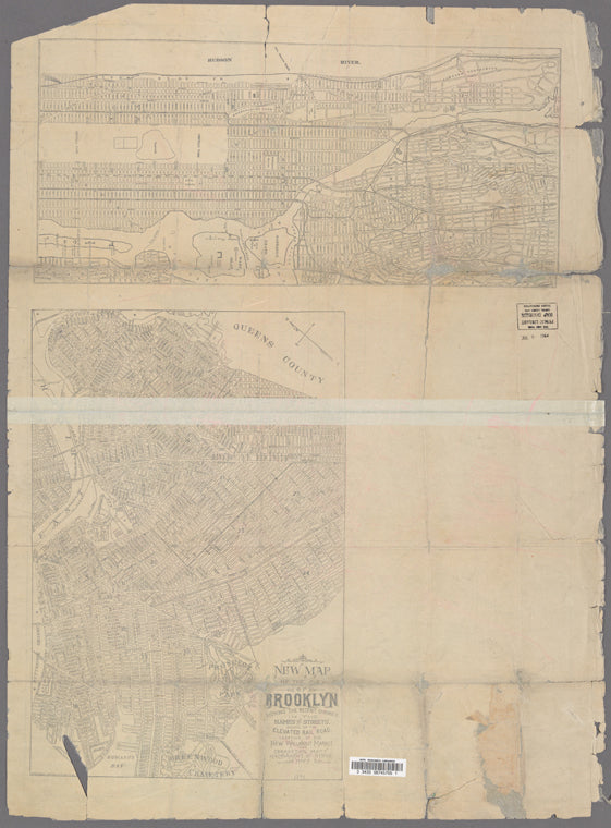 New guide map of New York City and Brooklyn with street directory