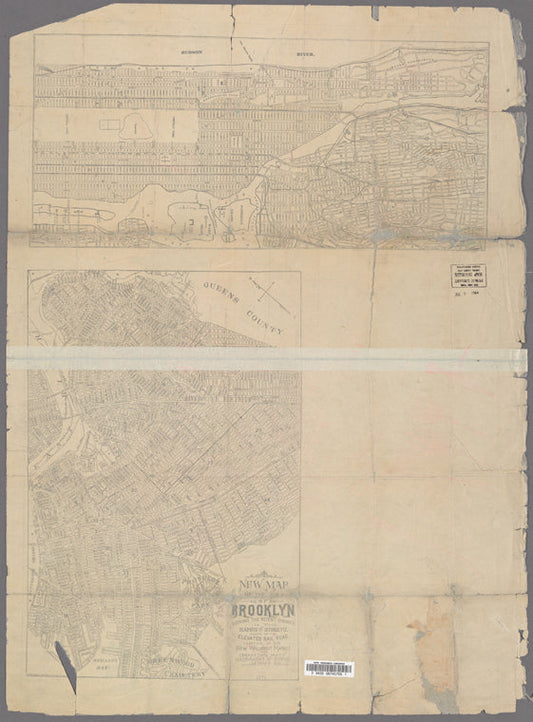 New guide map of New York City and Brooklyn with street directory
