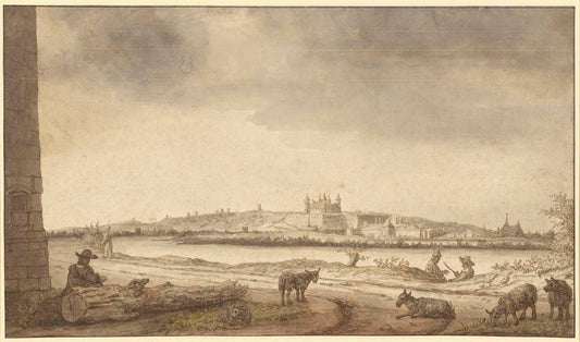 The Town and Castle of Saumur from across the Loire Gm-00005901