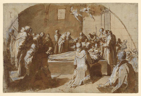 The Deaths of the Blessed Ugoccione and Sostegno (recto); A Study of the Farnese Hercules (verso) Gm-00012701