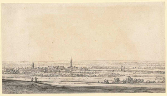 View of the Rhine River Valley (recto); View of the Heideberger Mill Near Cleves (verso) Gm-00018901