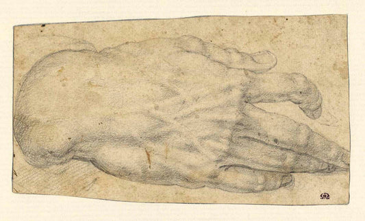 Study of a man's right hand (recto); Studies of four heads and of a nude figure seen from the rear (verso) Gm-00038501