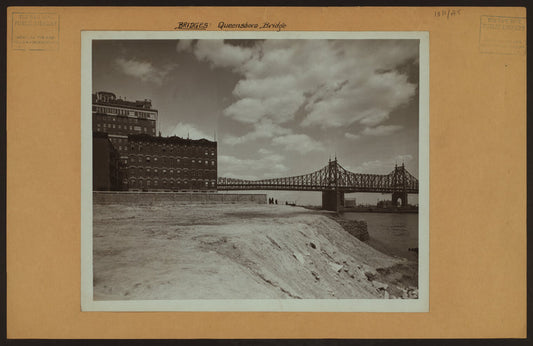 Bridges - Queensboro [Queensborough] Bridge - [East River banks at about 50th Street, Manhattan.]